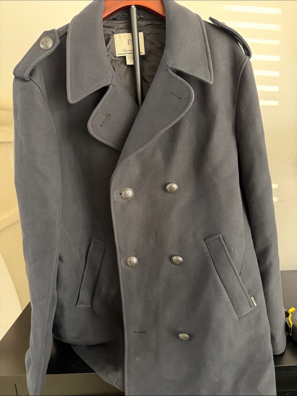 Faconnable Navy Double-Breasted Peacoat - Picture 7 of 10